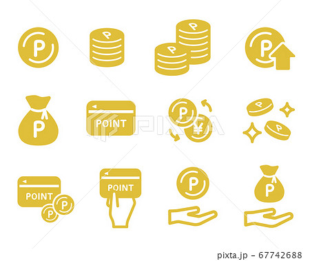 ポイント関連のアイコンのセット/ポイントカード/コイン/買い物 ポイント関連のアイコンのセット/ポイントカード/コイン/買い物 67742688