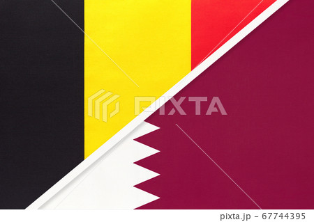Belgium and Qatar, symbol of two national flags Belgium and Qatar, symbol of two national flags 67744395