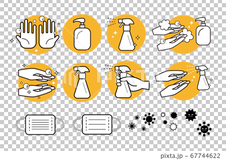 Infection control icon design material Infection control icon design material 67744622