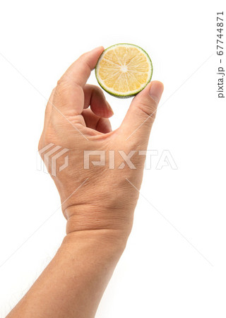 手で持った、へべす 67744871