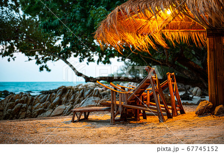 bench on the front beach 67745152