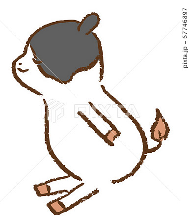 21年賀状素材 クレヨン画のウシ イラストのイラスト素材