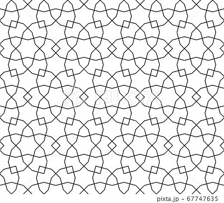 Seamless geometric ornament in black and Seamless geometric ornament in black and 67747635