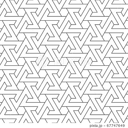 Seamless arabic geometric ornament in black and Seamless arabic geometric ornament in black and 67747649