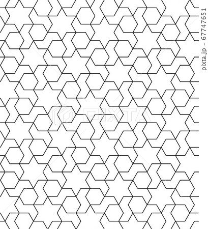 Seamless arabic geometric ornament in black and 67747651