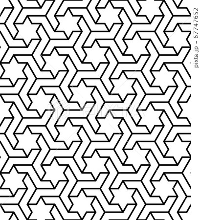 Seamless arabic geometric ornament in black and 67747652