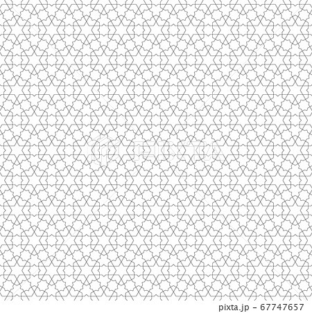 Seamless arabic geometric ornament in black Seamless arabic geometric ornament in black 67747657