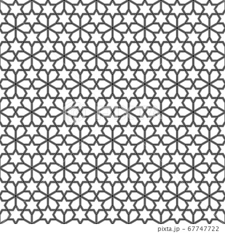 Seamless arabic geometric ornament in black and 67747722