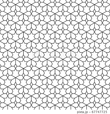 Seamless abstract geometric ornament in black and 67747725