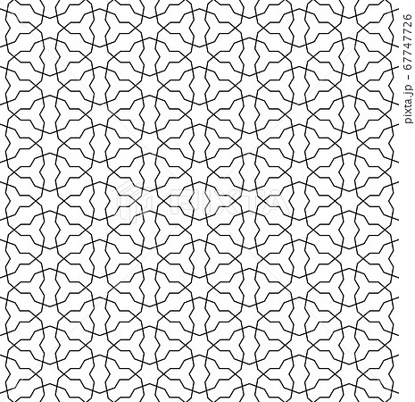 Seamless arabic geometric ornament in black and 67747726