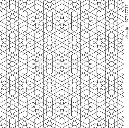 Seamless arabic geometric ornament in black and 67747737