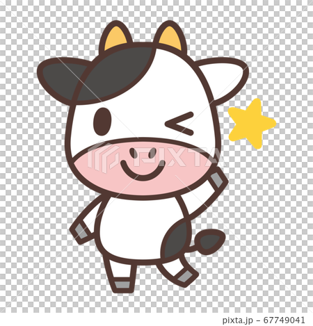 Winking cattle character 67749041