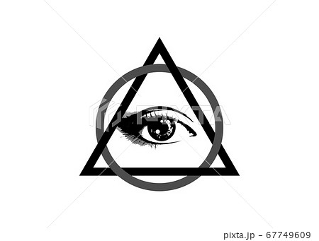 Sacred Masonic symbol. All Seeing eye, the third eye, The Eye of