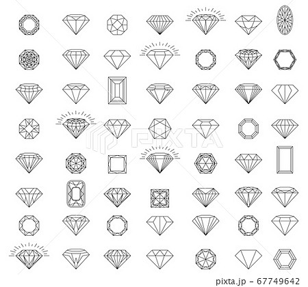 Diamond jewelry icons 67749642