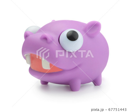Toy rubber hippopotamus isolated. Toy rubber hippopotamus isolated. 67751443