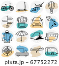 Travel and vacation icons 67752272