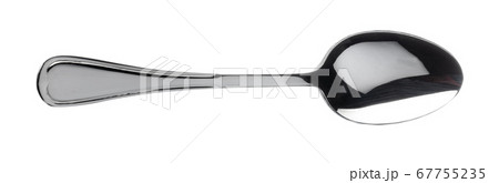 Silver spoon cutlery isolated on white background 67755235