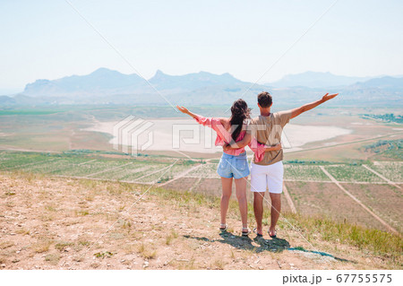 Happy family at the day time. Concept of friendly family. Happy family at the day time. Concept of friendly family. 67755575