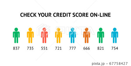 Credit score scale concept flat vector illustration 67758427