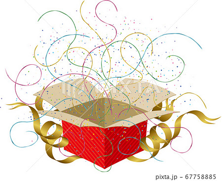 Image Of Opening A Present Box Gift Stock Illustration