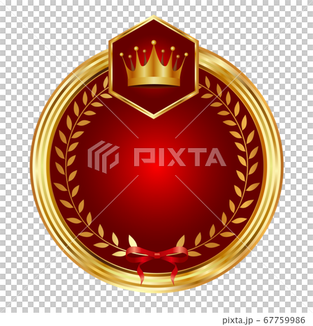 エンブレム　王冠　リボン　アイコン 67759986