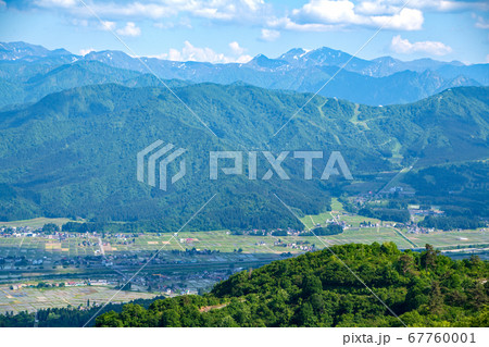 十日町展望台付近　魚沼スカイラインから魚沼連峰の景色　景観　 67760001