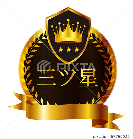 エンブレム　王冠　リボン　アイコン 67760039
