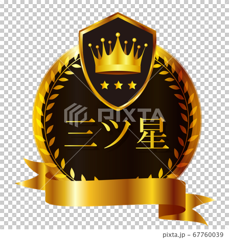 エンブレム　王冠　リボン　アイコン 67760039