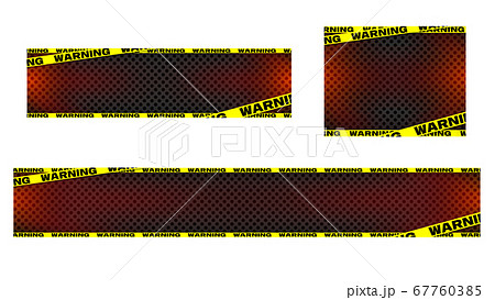 注意・警告テープのテロップベース「WARNING」 67760385