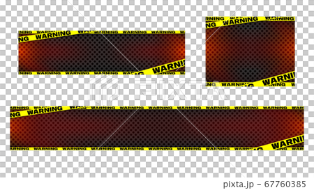 注意・警告テープのテロップベース「WARNING」 67760385