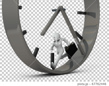 一個繁忙的商人及時。 3D渲染。 一個繁忙的商人及時。 3D渲染。 67762446