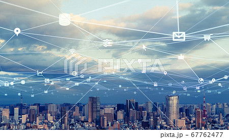 通信イメージ　スマートシティー  67762477