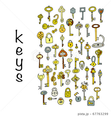 Keys collection, sketch for your design Keys collection, sketch for your design 67763299