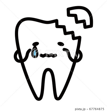 歯 キャラクター デンタル dental 欠ける 67764875
