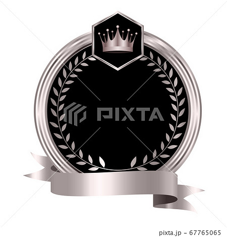 エンブレム　王冠　リボン　アイコン 67765065