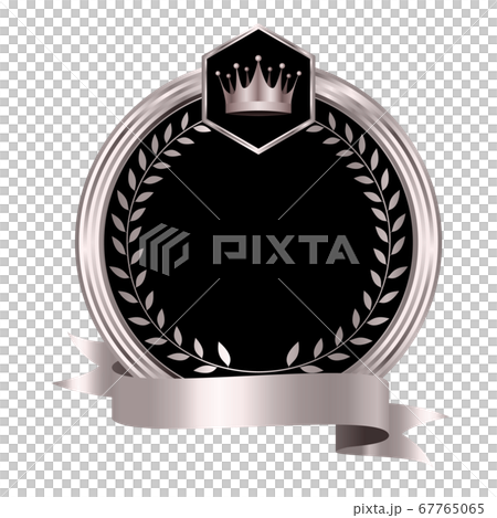 エンブレム　王冠　リボン　アイコン 67765065