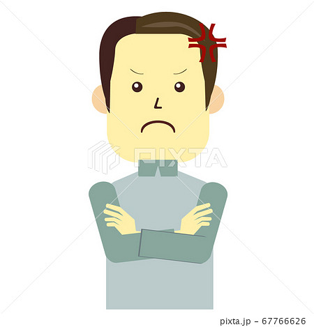 腕組みをして怒る男性 67766626