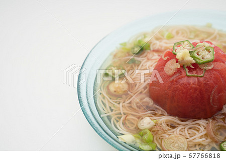 イメージ　素麺　トマト 67766818
