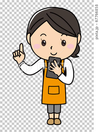 Girl 01_18 (smiling female series posing in an apron) 67766858