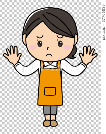 Girl 01_12 (Women with a troubled face posing in an apron series) 67766859