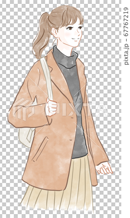 A woman in a coat 67767219