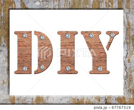 Diyイメージ フレーム アルファベット のイラスト素材