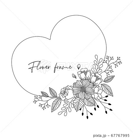 Vector Illustration Of Heart And Flower Analog Stock Illustration