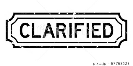 Grunge black clarified word rubber seal stamp on white background 67768523