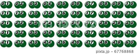 イラスト 数字 緑 ビリヤード柄 AR 51-100 イラスト 数字 緑 ビリヤード柄 AR 51-100 67768868