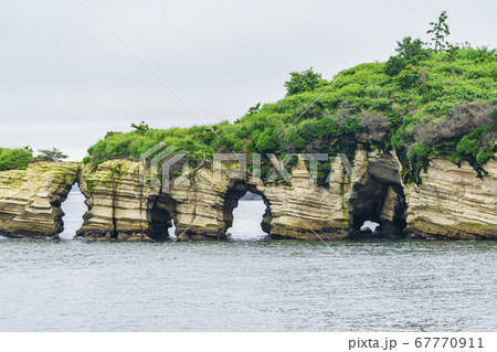 日本三景松島 鐘島(金島) 宮城県塩釜市 日本三景松島 鐘島(金島) 宮城県塩釜市 67770911
