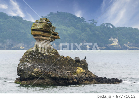 日本三景松島の風景　仁王島　宮城県 67771615
