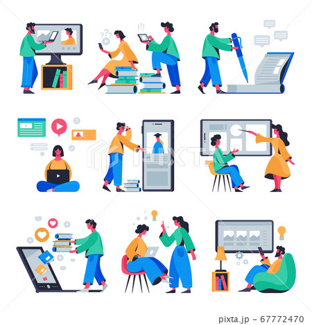 Remote Education Compositions Set 67772470