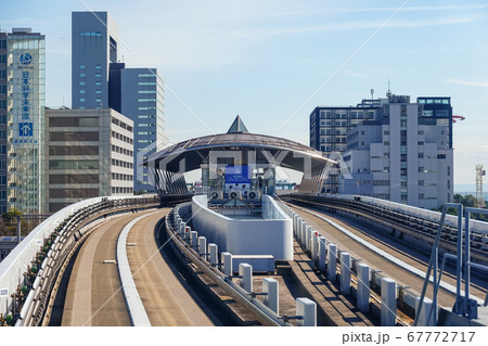 新交通ゆりかもめ線で「東京国際クルーズターミナル駅」に到着 67772717