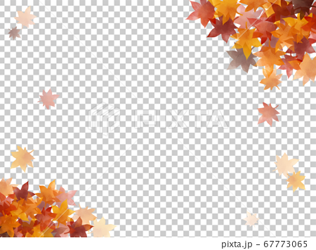 秋の紅葉 もみじの背景 ヨコ のイラスト素材